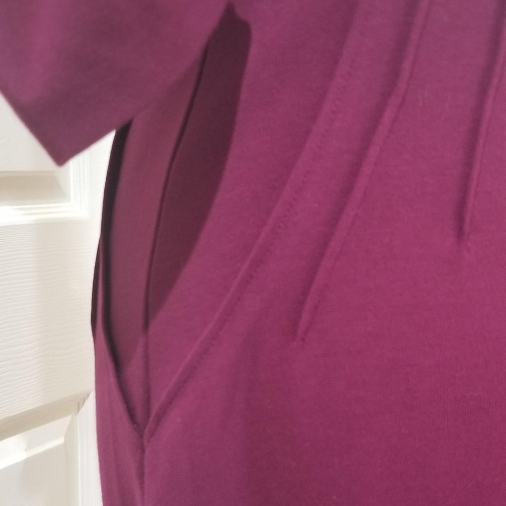 Maggy London Ponte Dress in Wine - Picture 9 of 16